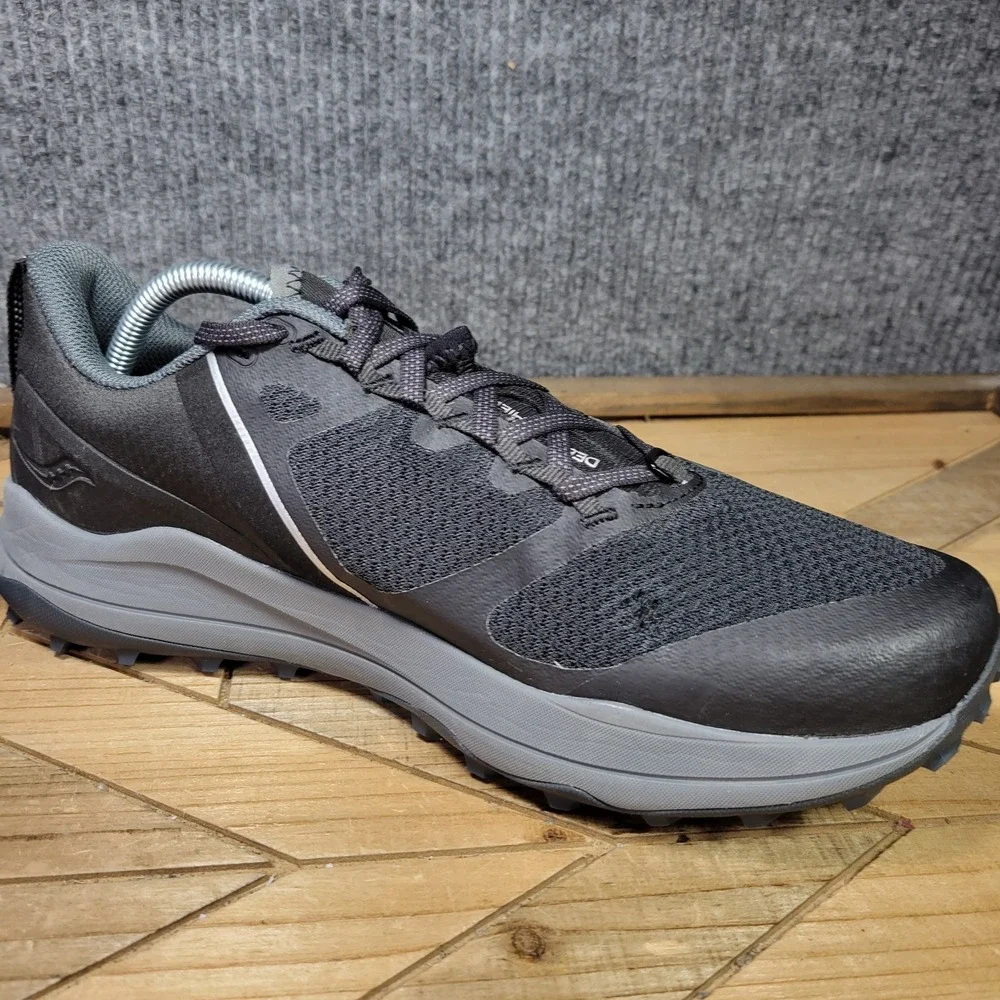 Saucony Xodus Ultra Women's 11.5 Black Charcoal Trail Running Hiking Shoes Hike